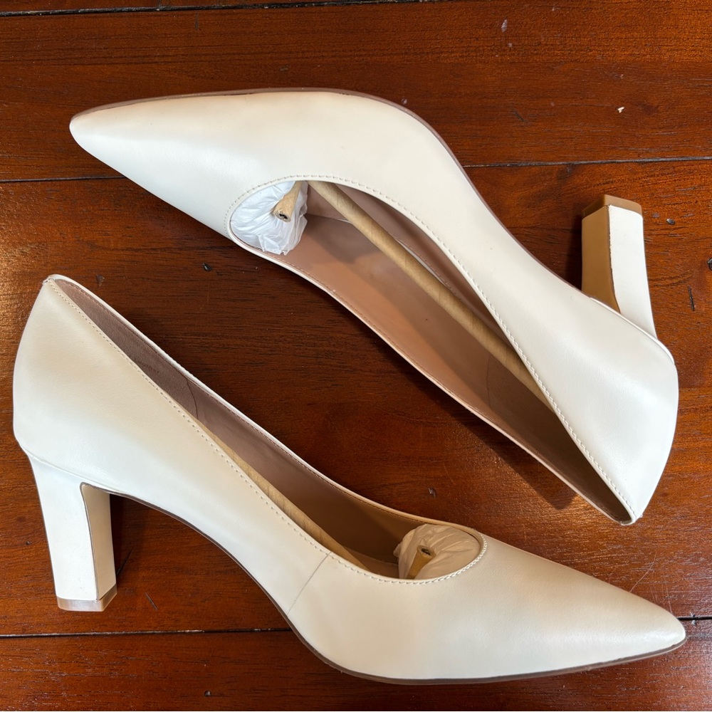 Cole Haan Ivory Heels (Women’s Mylah Pumps 75mm) Wedding Shoes - Picture 2 of 8